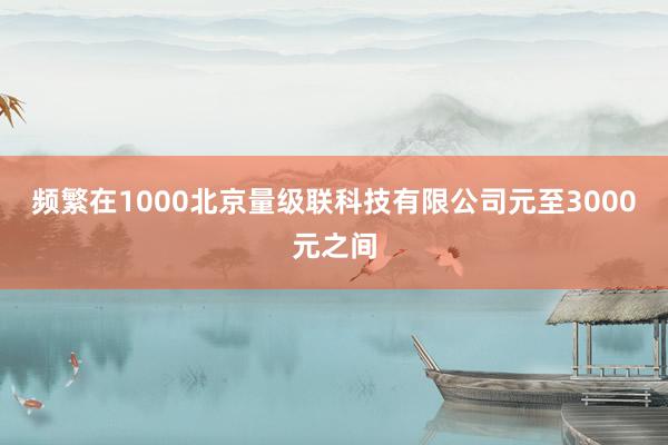 频繁在1000北京量级联科技有限公司元至3000元之间